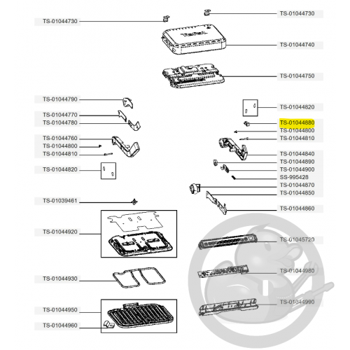 Bouton verrou optigrill 4en1 et 2en1 Tefal TS-01044880