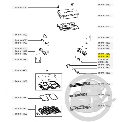 Verrou optigrill 4en1 et 2en1 Tefal TS-01044890