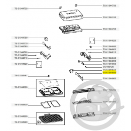 Cache arrière droit optigrill 4en1 et 2en1 Tefal TS-01044850