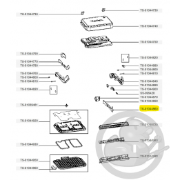 Cache avant droit optigrill 4en1 et 2en1 Tefal TS-01044860