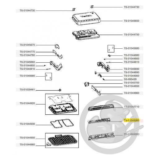 Carte électronique commande optigrill 4en1 et 2en1 Tefal TS-01044980