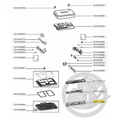 Support cadran optigrill 4en1 et 2en1 Tefal TS-01044990