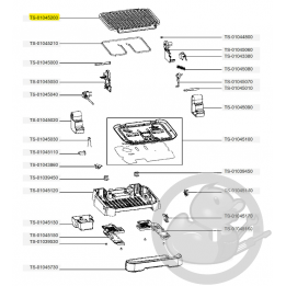 Plaque inférieure optigrill 4en1 et 2en1 Tefal TS-01045200