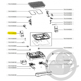 Pied gauche optigrill 4en1 et 2en1 Tefal TS-01045020