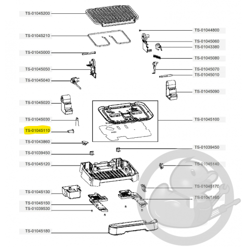 Bouton optigrill 4en1 et 2en1 Tefal TS-01045110