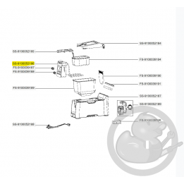 Boîtier + résistance friteuse clear duo Tefal SS-9100052186