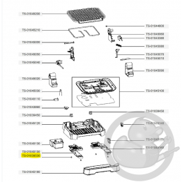 Lot de 2 patins noirs optigrill 2en1 et 4en1 Tefal TS-01039530