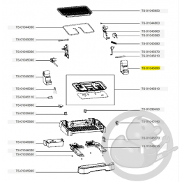 Enjoliveur pied droit optigrill 4en1 et 2en1 Tefal TS-01045090