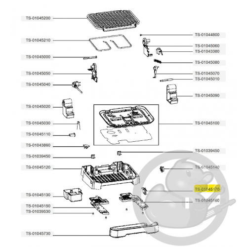 Carte électronique optigrill 4en1 et 2en1 Tefal TS-01045170