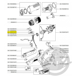 Guide lumineux + bouton noir aspirateur à main Xforce flex Rowenta SS-7222072479