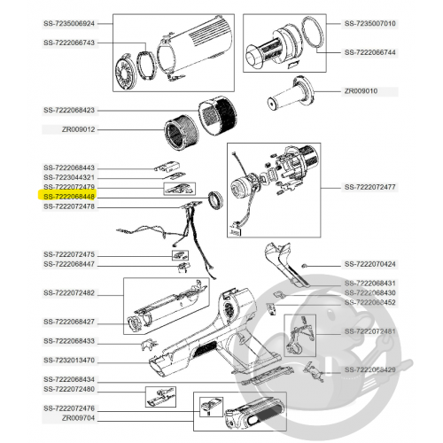Joint avant moteur aspirateur à main Xforce flex Rowenta SS-7222068448