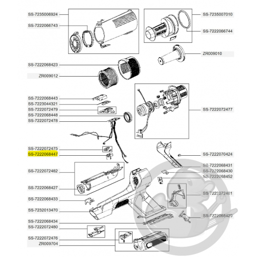 Guide fil aspirateur à main Xforce flex Rowenta SS-7222068447