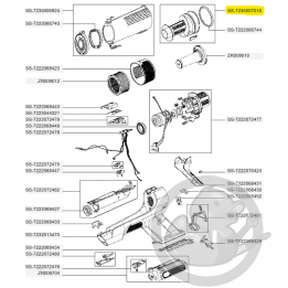 Séparateur + joint gris aspirateur à main Xforce flex Rowenta SS-7235007010