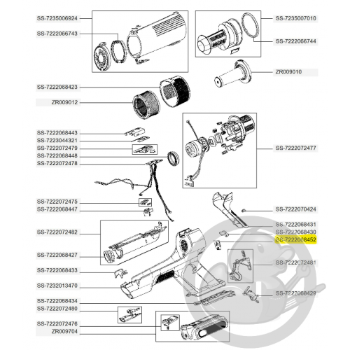 Carte électronique aspirateur à main Xforce flex Rowenta SS-7222068452