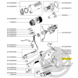 Bouton boost + ressort rouge aspirateur à main Xforce flex Rowenta SS-7222072481