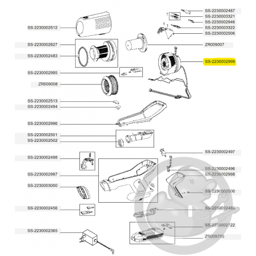 Moteur complet aspirateur à main Xforce flex Rowenta SS-2230002999