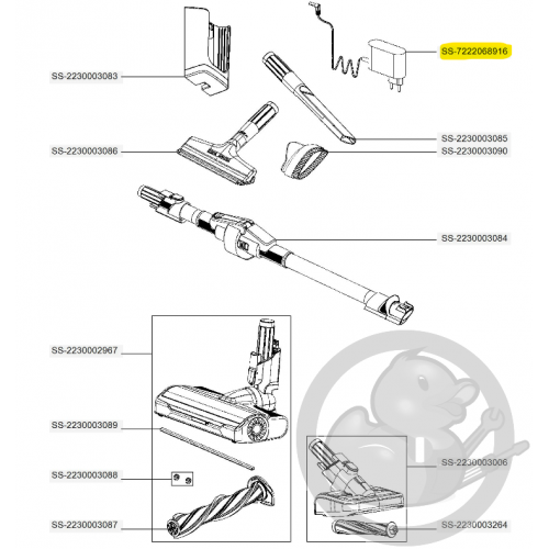 Alimentation noir aspirateur à main Xforce flex Rowenta SS-7222068916