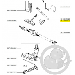 Brossette noire aspirateur à main Xforce flex Rowenta SS-7222066720