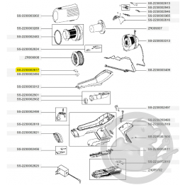 Enjoliveur avant gris aspirateur à main Xforce flex Rowenta SS-2230002617