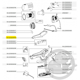 Flasque supérieure aspirateur à main Xforce flex Rowenta SS-2230002635