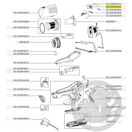 Guide lumineux + autocollant aspirateur à main Xforce flex Rowenta SS-2230002945