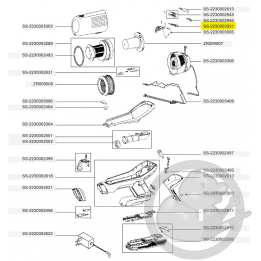 Carte électronique auto aspirateur à main Xforce flex Rowenta SS-2230003331