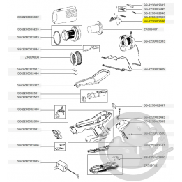 Flasque arrière grise aspirateur à main Xforce flex Rowenta SS-2230002616
