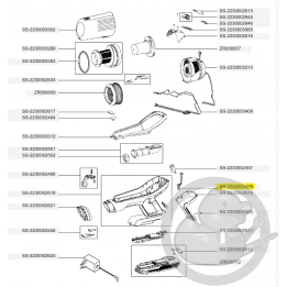 Carte électronique aspirateur à main Xforce flex Rowenta SS-2230003493