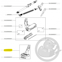 Electro-brosse étroite noire aspirateur à main Xforce flex Rowenta SS-2230002628