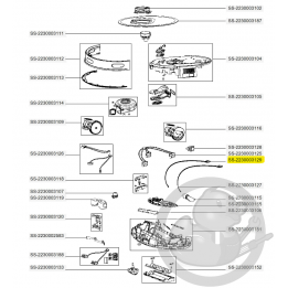 Capteur + faisceau bac aspirateur X-plorer Rowenta SS-2230003129