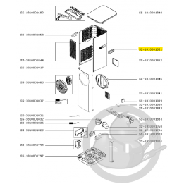 Poignée gauche blanche climatiseur turbo cool Rowenta SS-1810001851