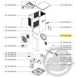 Support avant climatiseur turbo cool Rowenta SS-1810001846