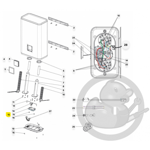 Carte électronique wifi C2 prog 080L TH chauffe-eau Atlantic Thermor 029976