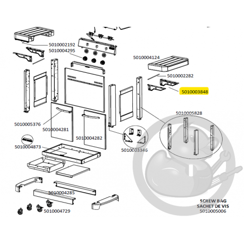 Campingaz supports D&R étagère 3&4 series CL WLD/Masters 5010003848