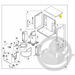Dessus groupe frigo Chaudière et PAC Atlantic 913205