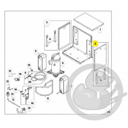 Côté droit groupe frigo chaudière et PAC Atlantic 923600