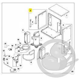 Côté gauche groupe frigo chaudière et PAC Atlantic 926301