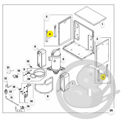 Poignée avec sangle chaudière et PAC Atlantic 158640