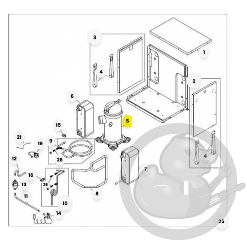 Compresseur ZH05K1P Chaudière et PAC Atlantic 110651