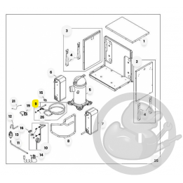 Tuyau sortie compresseur 6KW + isolation chaudière et PAC Atlantic 982417