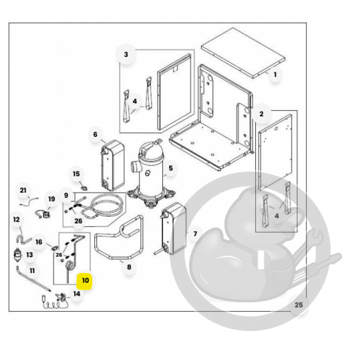 Tuyau équilibrage detend. R-410A + isolation chaudière et PAC Atlantic 982426