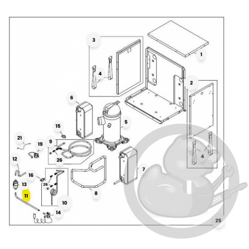 Tuyau detend. / deshydr. 6/8KW + isolation chaudière et PAC Atlantic 982422