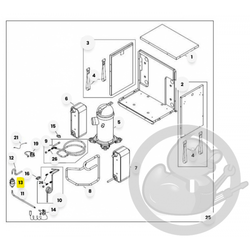 Filtre deshydrateur M 3/8P chaudière et PAC Atlantic 132162