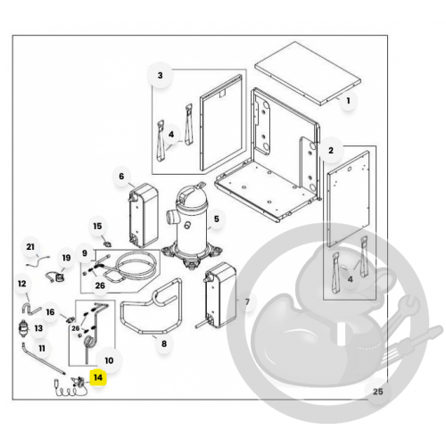 Détendeur R410A orifice 5 + isolation chaudière et PAC Atlantic 919600