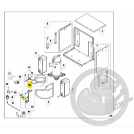 Valve schrader 1/4" chaudière et PAC Atlantic 171729