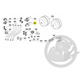 Vanne à sphère FF 1"1/4 rouge chaudière et PAC Atlantic 188192