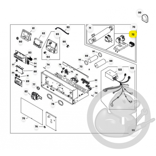 Ensemble bornier + relais câble chaudière et PAC Atlantic 909155