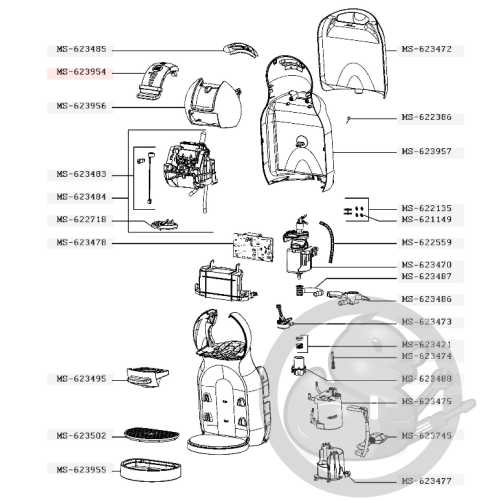 Carte électronique commande cafetière Krups MS-623954