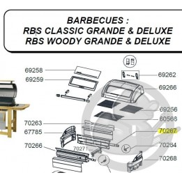 BRULEUR ARRIERE POUR BARBECUE RBS GRANDE, CAMPINGAZ 70267