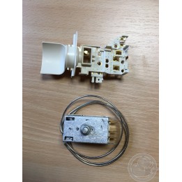 Kit thermostat + support lampe refrigerateur Whirlpool, 484000008566